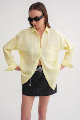 Oversized Shirt met Pocketdetail