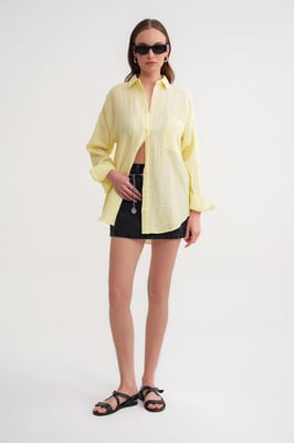 Oversized Shirt met Pocketdetail