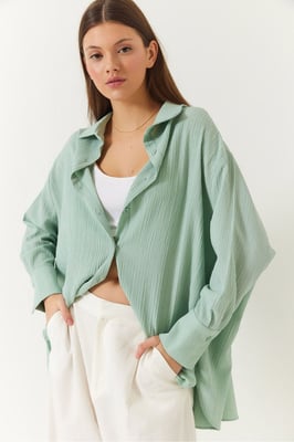 Oversized Textuur Shirt