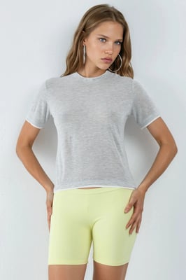 Kleurblok Crew Neck T-Shirt