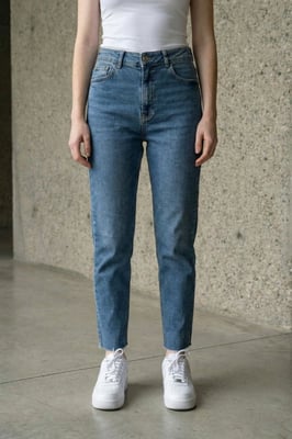 Hoge Taille Skinny Jeansbroek