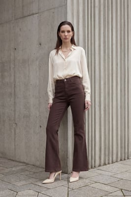 Hoge Taille Flared Jeansbroek