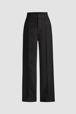 High Waist Straight Leg Pants