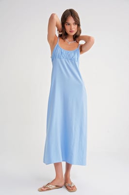 Halsketting Maxi-jurk met Gekoekte Details