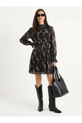 Gestrikte Paisley Print Coljurk
