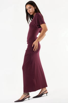 Effen Mouwloze Bodycon Midi Jurk