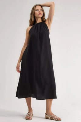 Halterneck Midi-jurk