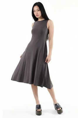 Mouwloze Midi-jurk met Zakken