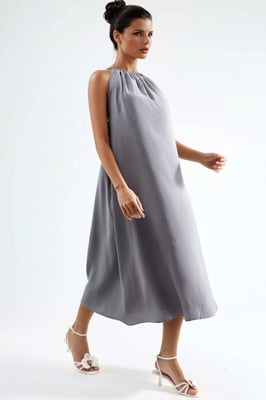 Halter Nek Midi-jurk