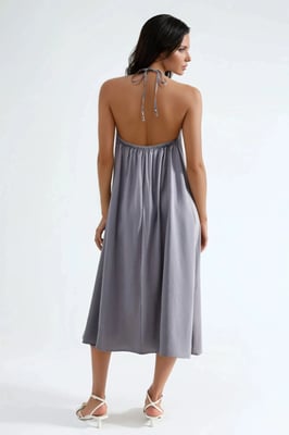 Halter Nek Midi-jurk