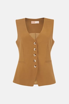 Geknoopte Effen Vest