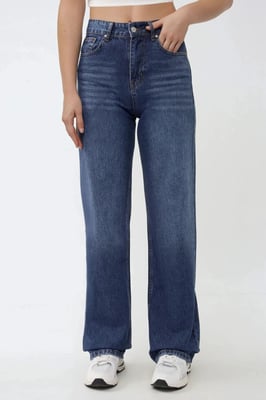 High Waist Straight Leg Jeans
