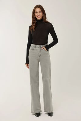 Hoge Taille Wijde Pijpen Jeans