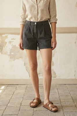Hoge Taille Wijde Pantalon Shorts