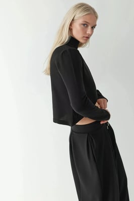 Asymmetrisk polo tröja