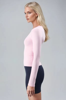 Slim Fit Crewneck Lange Mouwen Blouse