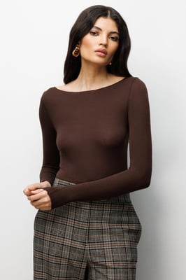 Slim Fit Boothals Blouse