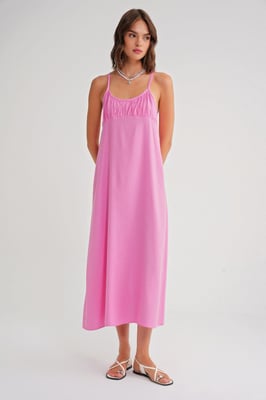 Gelaagde Maxi Jurk met Gathered Detail