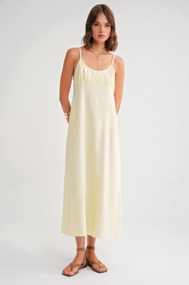 Gelaagde Maxi-jurk met Gathered Detail