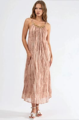 Accessoire Gedetailleerde Patroon Maxi-jurk