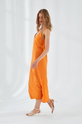 V-hals Split Midi-jurk