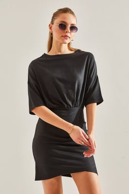 Comfort Fit Mini Jerseykleed met Ronde Hals