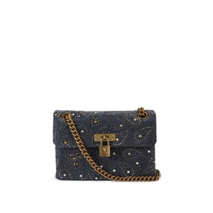 Kurt Geiger London Denim Fabric Mini Brixton Bag