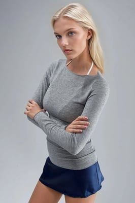 Smal Passform Båthalsblus