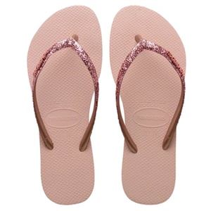 Havaianas Slim Glitter II Womens Pink Flip-Flops