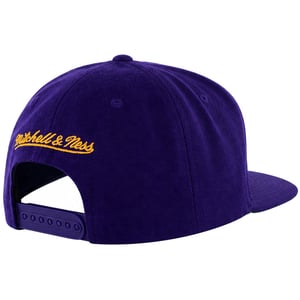 Mitchell & Ness NBA Los Angeles Lakers Wool Solid 2 Purple Cap