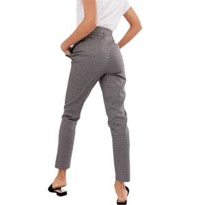BRAVE SOUL Womens Check Trousers Stretch Ladies Office Party Casual Slim Bottoms