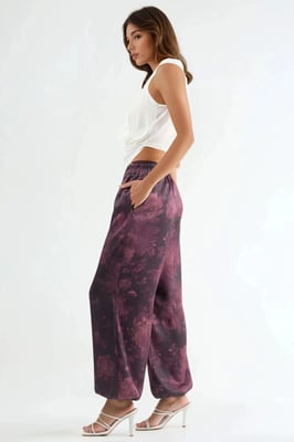 Patroon Baggy Fit Elastische Leggings met Zakjes