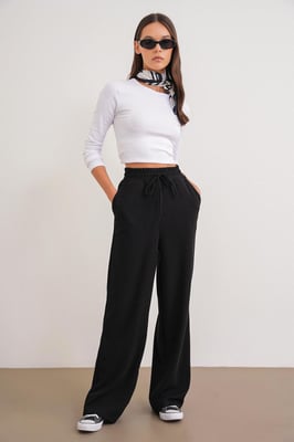 Geribbelde Rechte Broek