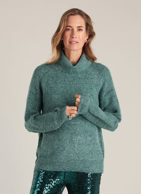 YEST Ewa Essential Tops  Dark Mint/Melange