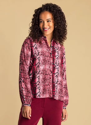 IVY BEAU Alisha Tops  Dark Red/Multicolour