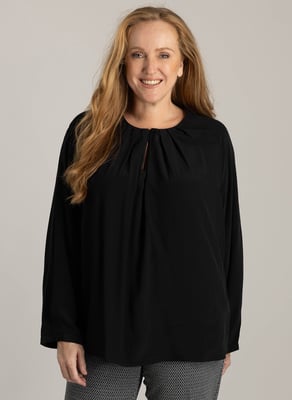 YEST CURVE Hazel Tops  Black