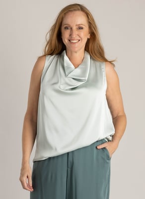 YEST CURVE Harriet Tops  Mint Grey