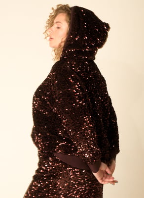 YEST CURVE Hiltrud Sweatshirts  Copper Brown