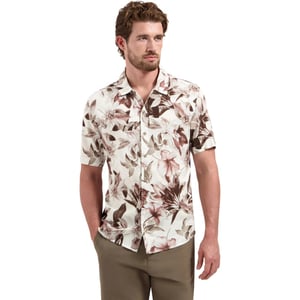 No Excess Shirt short sleeve allover printed coral