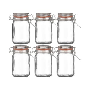 WDMT Weckpotjes 250 ml set van 6 – luchtdichte glazen voorraadpotjes met
