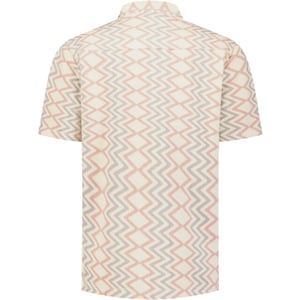 No Excess Shirt short sleeve jacquard zigzag coral