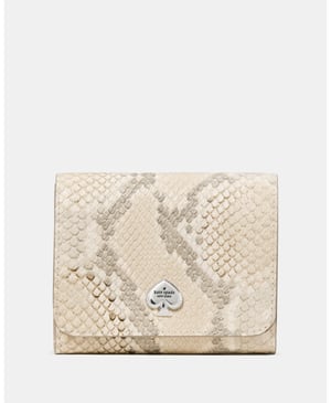 Kayla Snake Small L-Zip Flap Wallet