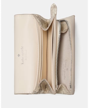 Kayla Snake Small L-Zip Flap Wallet