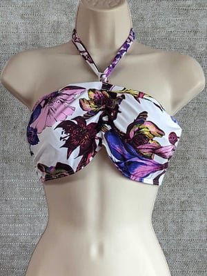 Blue Daisy Powermesh Bandeau Top
