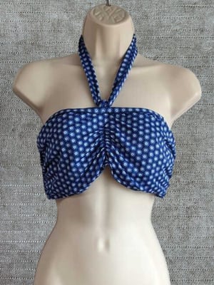 Blue Daisy Powermesh Bandeau Top