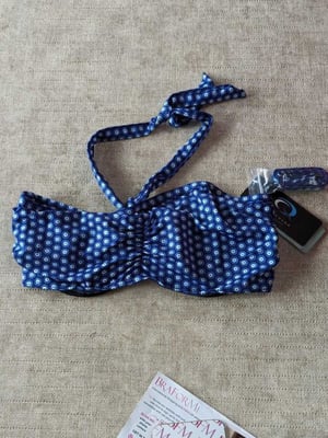 Blue Daisy Powermesh Bandeau Top