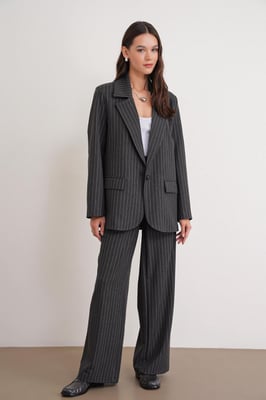 Gestreepte Oversized Blazer