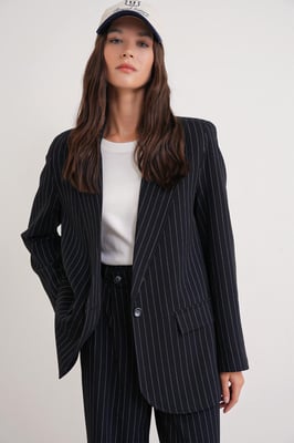 Gestreepte Oversized Blazer