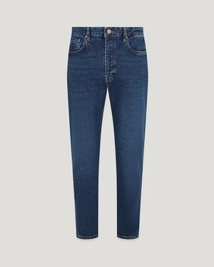 B69 Regular Fit, Mid-Rise Jeans in Dark Blue