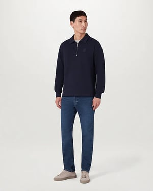 B69 Regular Fit, Mid-Rise Jeans in Dark Blue